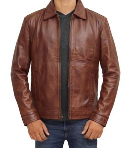 Winter <b>Jacket</b> With Smooth Stitch Finish For Casual Outdoor <b>Men</b> <b>Leather</b> <b>Jacket</b> Fashion - Product Image 2