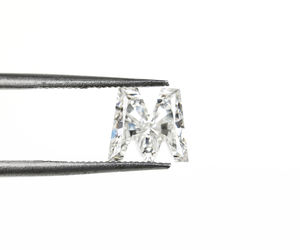 Diamante único de 1.10 ct, corte M, cultivado en laboratorio, VVS-VS, color E,F, CVD, piedra suelta de fantasía, diamante alfabético cultivado en laboratorio, hecho a pedido. - Product Image 1