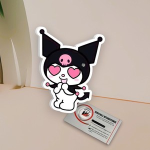 Extensions de cils magnétiques personnalisées Kuromi de haute qualité, outil de beauté en acrylique, Hello Kitty, cœur, fleur, diamant, carré - Product Image 1