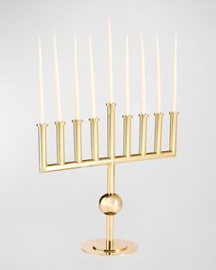 Latest Gold Banana Menorah <b>Candle</b> Holder Nine Branch Hanukkah Jewish Festival Table Decor Gift Modern Centerpiece Premium Modern - Product Image 5