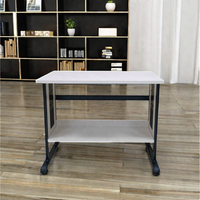 Table d'Ordinateur Réglable en Métal, Petite Table d'Appoint Mobile avec Roulettes, Design Moderne et Simple, Table d'Appoint en Métal