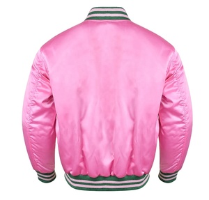 Chaqueta Bomber de Satén Personalizada para Hombre, Estilo Universitario, con Nombre y Número del Equipo Bordados en la Parte Delantera, de Alta Calidad para Invierno - Product Image 3
