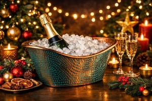 Unique Finished Hammered Design Ice Tubs Stylish Beverage Chiller Ideal For Keeping Wine Beer And Soft <b>Drinks</b> Chilled At Parties - Product Image 2