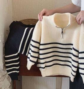 Dernier design automne garçons filles 100% coton imprimé animal manches bouffantes cardigan pull - Product Image 6