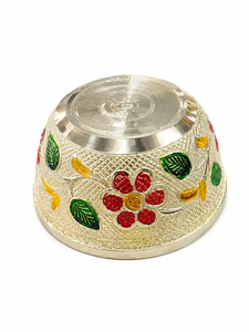 Ensemble de 4 bols en laiton décoratifs floraux pour servir, bols de service en métal pour la cuisine, la maison, la salle à manger, la restauration - Product Image 2