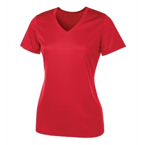 T-shirt personnalisé pour femme à manches courtes et col en V, impression sérigraphique, 100 % coton, coupe classique, anti-boulochage, écologique - Product Image 3