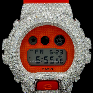 นาฬิกา DW 6900 รุ่นแท้ ตัวเรือนหล่อขึ้นรูป ขอบหน้าปัดถอดออกได้ เพชรโมอิสซาไนต์ VVS 1 นาฬิกาโมอิสซาไนต์ฝังเพชรเต็มเรือน - Product Image 2