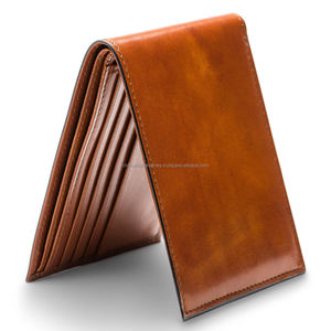 2025 portefeuille en cuir véritable mince sur mesure pour hommes portefeuille de poche court avec fermeture ouverte produit de haute qualité fabriqué au Pakistan - Product Image 2