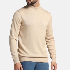 Camiseta de cuello alto oversize para hombre |   Top Casual de Cuello Alto Elástico 100% Algodón |   Logotipo Personalizado Ecológico OEM al por Mayor - Product Image 3