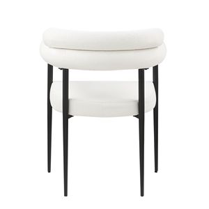 Set di 2 Sedie da Pranzo Woker in Stile Mid-Century Modern, Sedie per Cucina e Sala da Pranzo con Schienale in Boucle e Rivestimento in Sherpa - Product Image 5