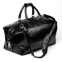 Bolsa de Viaje de Cuero Vintage de Lujo, con Patrón de Letras, Correa Ajustable, Cierre de Cremallera, 20-35L, Color Personalizado