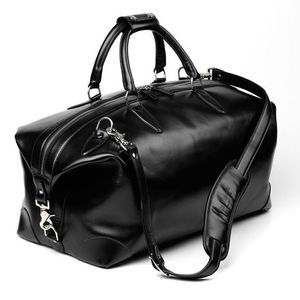 New Arrival Luxury leather Duffle Bag Adjustable <b>Strap</b> Zipper Closure Large Capacity Multi-Function for Travel Daily - Product Image 2