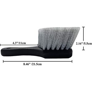 Cepillo para Ruedas y Neumáticos de Cerdas Suaves y Mango Corto, Limpia Eficientemente los Neumáticos del Automóvil y Elimina la Suciedad de la Carretera para Lavados de Autos - Product Image 5