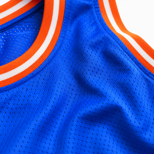 Vestido de Baloncesto Personalizado para Mujer, Azul, Malla, Sin Mangas, Número 24, Estampado en la Espalda, Ajustado, Transpirable - Product Image 3