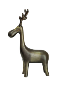 Figura Decorativa de Reno Metálico Hecha a Mano Artesign AL1023102, Diseño Moderno, Decoración Navideña para Mesa, Adorno Festivo con Forma de Animal - Product Image 3