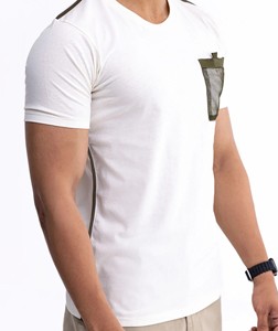 Camisetas Deportivas Casuales Transpirables de Secado Rápido con Bolsillo para Verano, Diseño en Blanco, Corte Regular, Personalizadas de Algodón para Hombre - Product Image 3