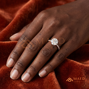 Anillo de Moissanita con Corte Redondo Chapado en Oro Rosa, Elegante Joya de Compromiso y Promesa Nupcial para Mujer, Uso Diario, Regalo, Estilo Limitado, EE. UU. - Product Image 5