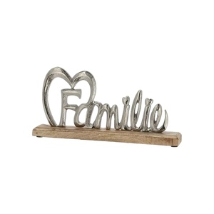 Latest Handmade Silver FAMILY Letter Sign On Wooden Base For Home Table Shelf Decoration Living Room <b>Ornament</b> - Product Image 1