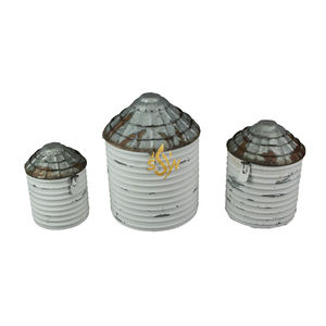 Recipiente de metal galvanizado para pan, azúcar, café y otros alimentos, juego de recipientes de metal para cocina, a bajo precio. - Product Image 2