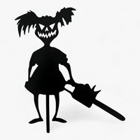 Grandes décorations de jardin en fer pour Halloween, idéales pour les pelouses spacieuses, créant un point focal festif impressionnant grâce à la solidité du métal.