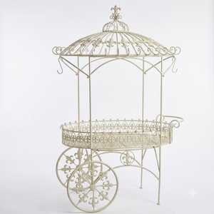 Support de plantes circulaire en fer forgé vintage avec revêtement époxy, 5 pots, pour intérieur/extérieur, support pour pot de fleurs - Product Image 1