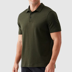 Polo de golf imprimé de haute qualité pour hommes, ultra respirant avec boutons pression - Product Image 2