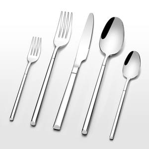 Minimalist Stainless Steel Flatware Set High <b>Mirror</b> Polish Rust Resistant Wedding Cutlery - Product Image 6