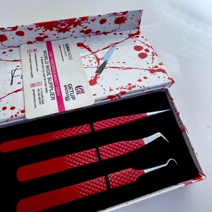 GETUP BROSONS IMPEX Red hook/90/Nouvelles pinces à cils longues en acier inoxydable à isolation, outil de précision, emballage en boîte - Product Image 3