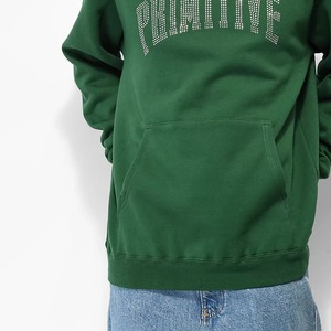 Green Hooded Sweatshirt Men Oversized Casual <b>Glitter</b> Print Front Logo Pocket Design Autumn Wear - Product Image 5