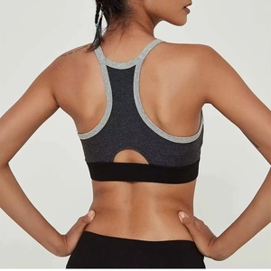Soutien-gorge de sport pour femme, coupe confortable, maintien moyen, dos nageur, bande large, respirant, séchage rapide, en Spandex et Nylon, pour Yoga, Course à pied, Entraînement en salle de sport - Product Image 5