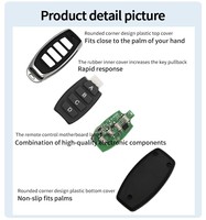 Control Remoto RF Universal de 433Mhz, Transmisor Inalámbrico con Código Variable, 4 Botones, Plástico y Metal, para Puerta de Garaje Eléctrica