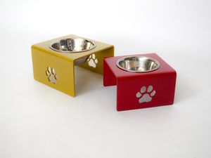 Comedero elevado para perros, de acero inoxidable, con soporte, doble, antideslizante. - Product Image 2