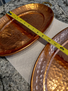 Plateau en cuivre vintage, plateau en cuivre de luxe, plateau en cuivre moderne, plateau en cuivre rustique, plateau en cuivre gravé, plateau en cuivre embossé - Product Image 2