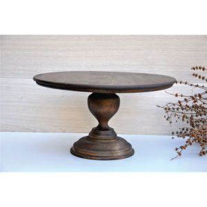 Présentoir à gâteaux rustique en bois à 3 niveaux, style farmhouse, plateau de service rond à étages pour desserts, idéal pour mariages et anniversaires - Product Image 4