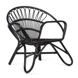Round black rattan <b>chairs</b> hot deal cheapest price home furniture natural <b>cane</b> dining <b>chair</b> - Product Image 2
