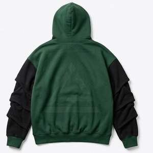 Sudaderas con Capucha Premium para Hombre, Ropa Urbana con Diseño de Mangas Multicapa, Estilo Casual Oversize - Product Image 2