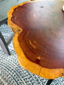 Luxury Modern Handmade Acacia Wood Log Dining <b>Coffee</b> <b>Table</b> Waterproof Living Room Retirement Wedding Anniversary Sympathy - Product Image 6