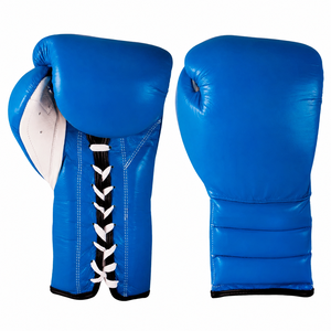 Gants de boxe Bright Way International en PU blanc et rouge, fermeture à lacets, évacuation de l'humidité, équipement d'arts martiaux personnalisé pour adultes - Product Image 4