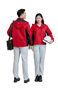 Chaqueta FMF Vietnam Resistente al Viento, Impermeable y Transpirable, con Cierre de Cremallera, 100% Poliéster, Unisex, Color Rojo-Negro Sólido, Térmica - Product Image 5