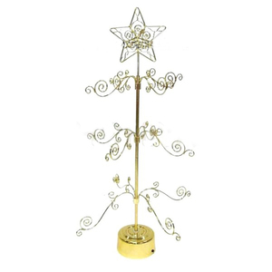 Support de présentation de Noël classique en métal au design simple pour les décorations et les ornements de Noël, éclairage LED en métal - Product Image 4