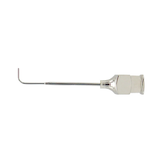 Lacrimal Ophthalmic Cannula Curved Beveled Tip 23G Tear Duct Irrigation Cannula Stainless Steel Eye Surgery Instrument - Product Image 3