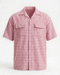 Camisa de Vestir a Cuadros Premium para Hombre, Manga Larga, 100% Algodón, Diseño de Ventana, Cuadros, Tela Tattersall, Corte Ajustado, Formal de Negocios - Product Image 1