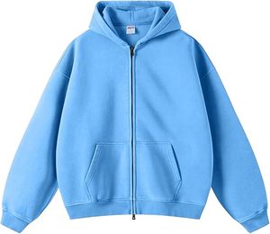 Conjunto de sudaderas con capucha extragrandes para hombre, sudaderas vintage con cremallera, estilo streetwear con lavado ácido, chaquetas de forro polar grueso. - Product Image 5