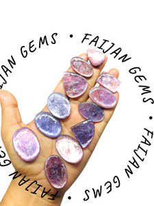 Gran Oferta: Piedra Preciosa Suelta de Lepidolita Natural de Alta Calidad, Cristal de Micca para Sanación, Piedra de Palma Decorativa FAIJAN GEMS Rajasthan - Product Image 4