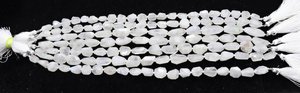 AAA White Rainbow Moonstone Faceted Nugget <b>Beads</b> 7-8 MM Rainbow Moonstone Nugget <b>Beads</b> 10 Inch White Moonstone Tumble Gemstone - Product Image 6
