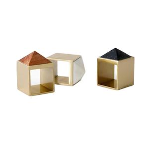 Eid Ramadán decoración servilleteros reutilizables estilo moderno servilleta anillo de tejido ligero seguro para alimentos servilletero de lujo S/4 - Product Image 1