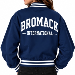 <b>Women</b> <b>Varsity</b> <b>Jacket</b> Ladies Outerwear <b>Jacket</b> Letterman <b>Jacket</b> Ladies Baseball <b>Jacket</b> <b>Women</b> College <b>Jacket</b> Contrast Sleeve <b>Jacket</b> - Product Image 2