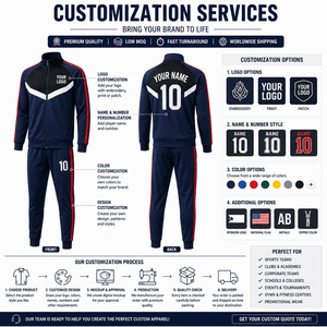 Custom Summer Tracksuit <b>Set</b> Men Full Zip <b>Waterproof</b> 100% Polyester Training Jacket Jogger Pants Team Sportswear OEM ODM - Product Image 4