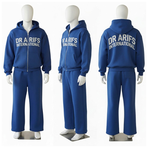 ชุดวอร์มผู้ชายพิมพ์ลายกรดแบบมีฮู้ดพร้อมโลโก้สั่งทำ ทรงเข้ารูป แฟชั่นสตรีทแวร์ ชุดลำลอง ผลิตโดยโรงงาน OEM ODM - Product Image 3