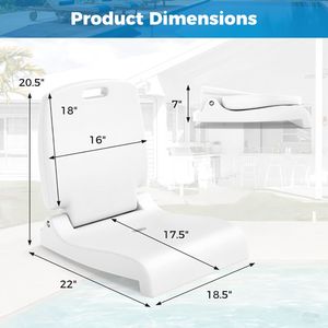 Sedia da piscina portatile all'aperto con maniglia e supporto per la schiena sedia da spiaggia pieghevole - Product Image 3